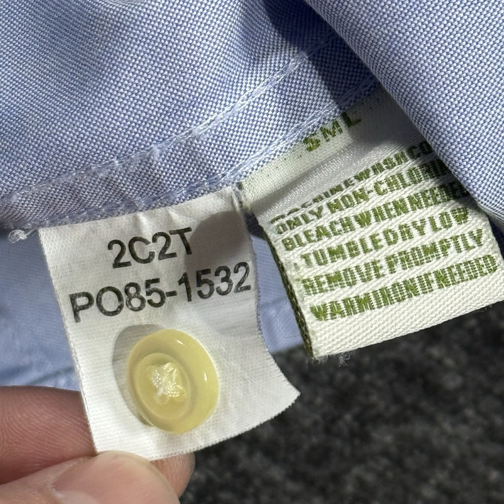 Orvis‎ Womens Wrinkle Free Button Down Shirt Blue 3/4 Sleeve Size 12 100% Cotton - Picture 10 of 11